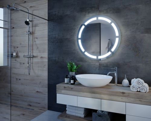 Zrcadlo na zeď s modrým světlem Artalo C2