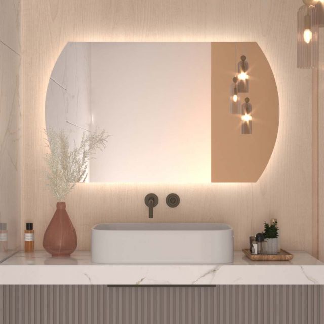Atypické zrcadlo s LED osvětlením A4