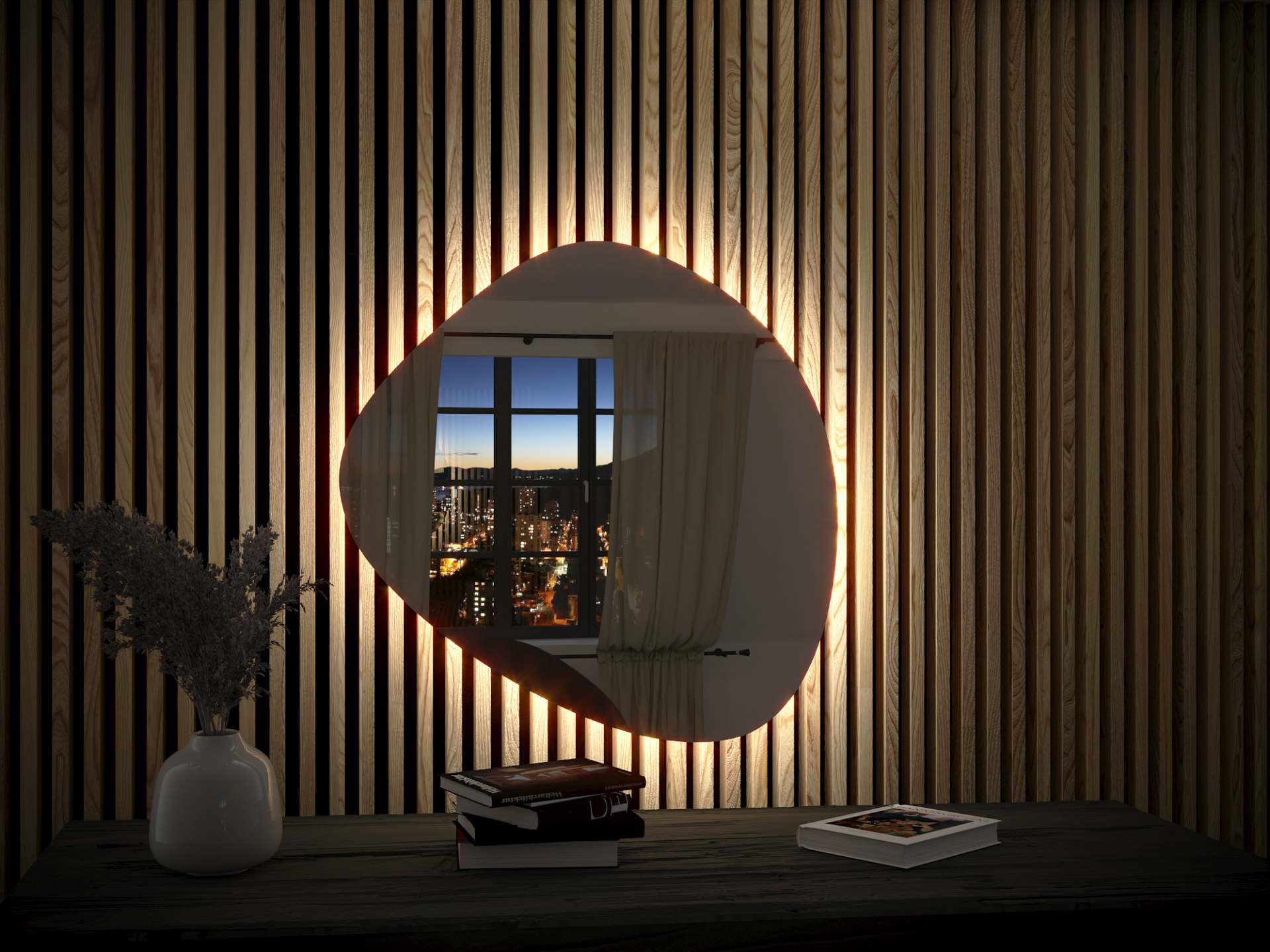 Organické LED zrcadlo s osvětlením A22