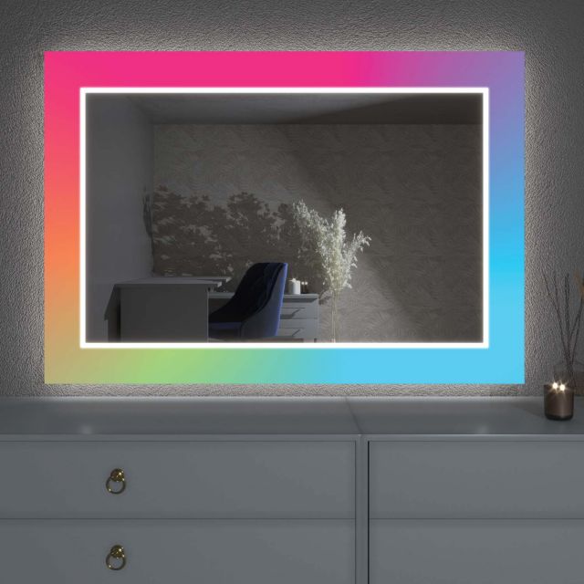 LED zrcadlo s dekorem D25